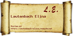 Lautenbach Elina névjegykártya